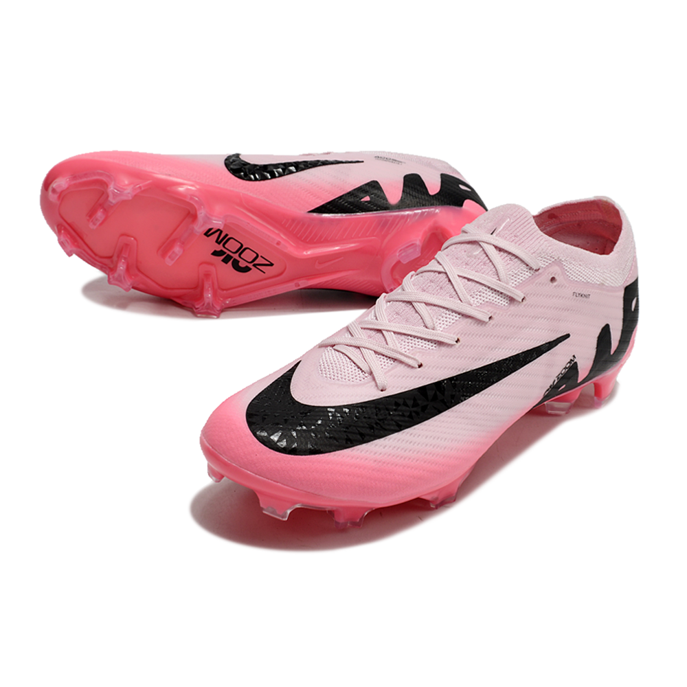 Chuteira Campo Nike Air Zoom Mercurial Vapor 15 Elite FG Rosa e Preto 