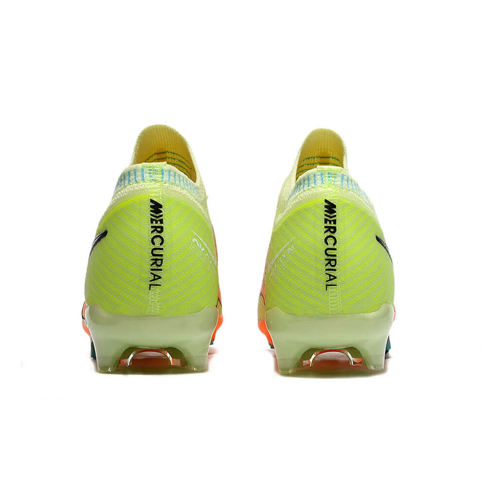 Chuteira Campo Nike Air Zoom Mercurial Vapor 15 Elite FG Verde e Laranja