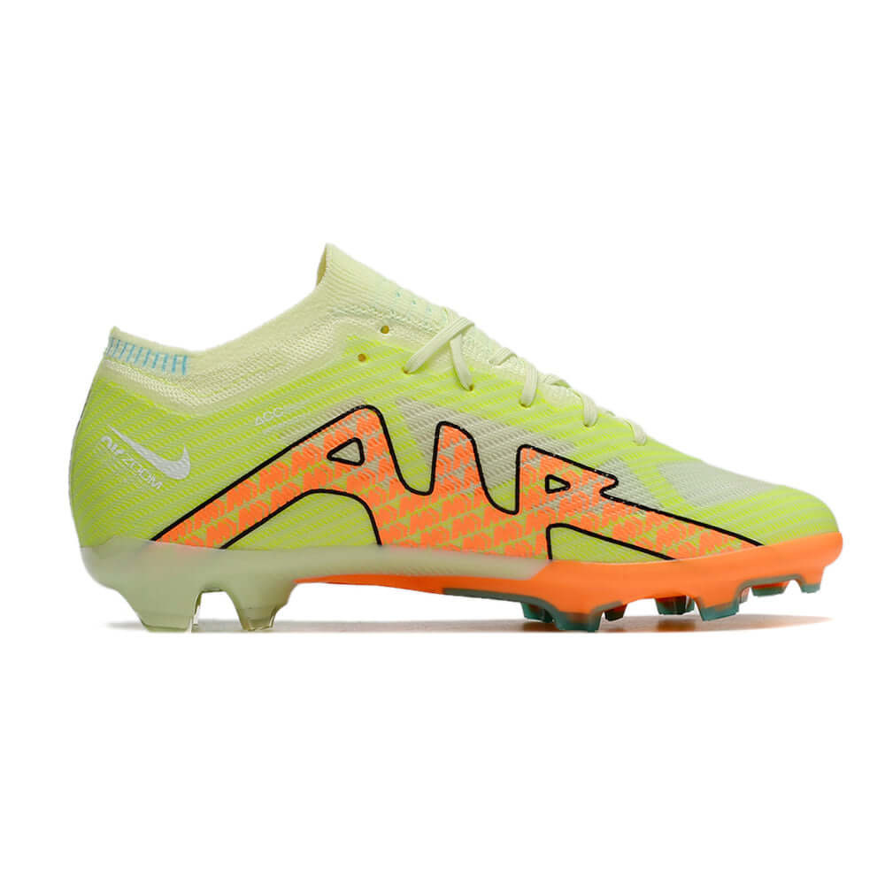 Chuteira Campo Nike Air Zoom Mercurial Vapor 15 Elite FG Verde e Laranja