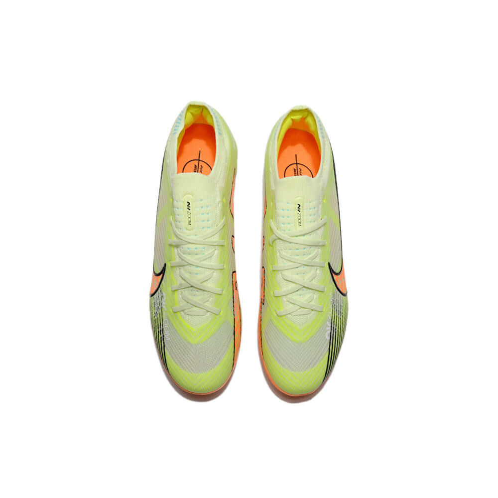 Chuteira Campo Nike Air Zoom Mercurial Vapor 15 Elite FG Verde e Laranja