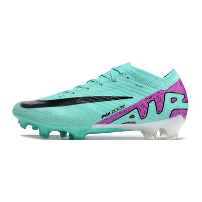 Chuteira Campo Nike Air Zoom Mercurial Vapor 15 Elite FG Verde e Roxa 