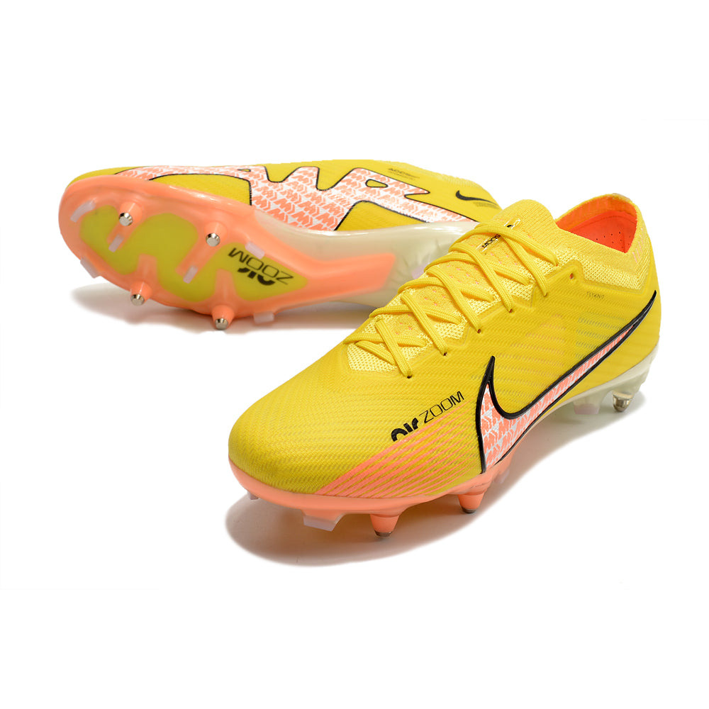 Chuteira Campo Nike Air Zoom Mercurial Vapor 15 Elite Ponta de Aluminio Amarela 