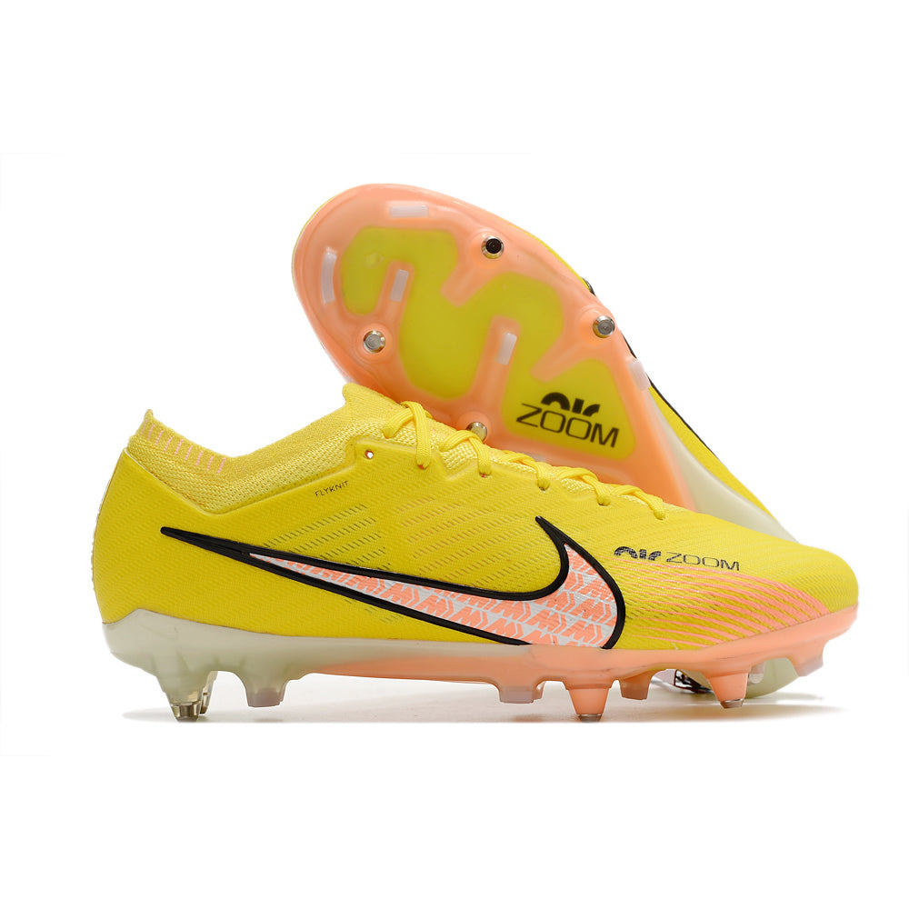 Chuteira Campo Nike Air Zoom Mercurial Vapor 15 Elite Ponta de Aluminio Amarela 