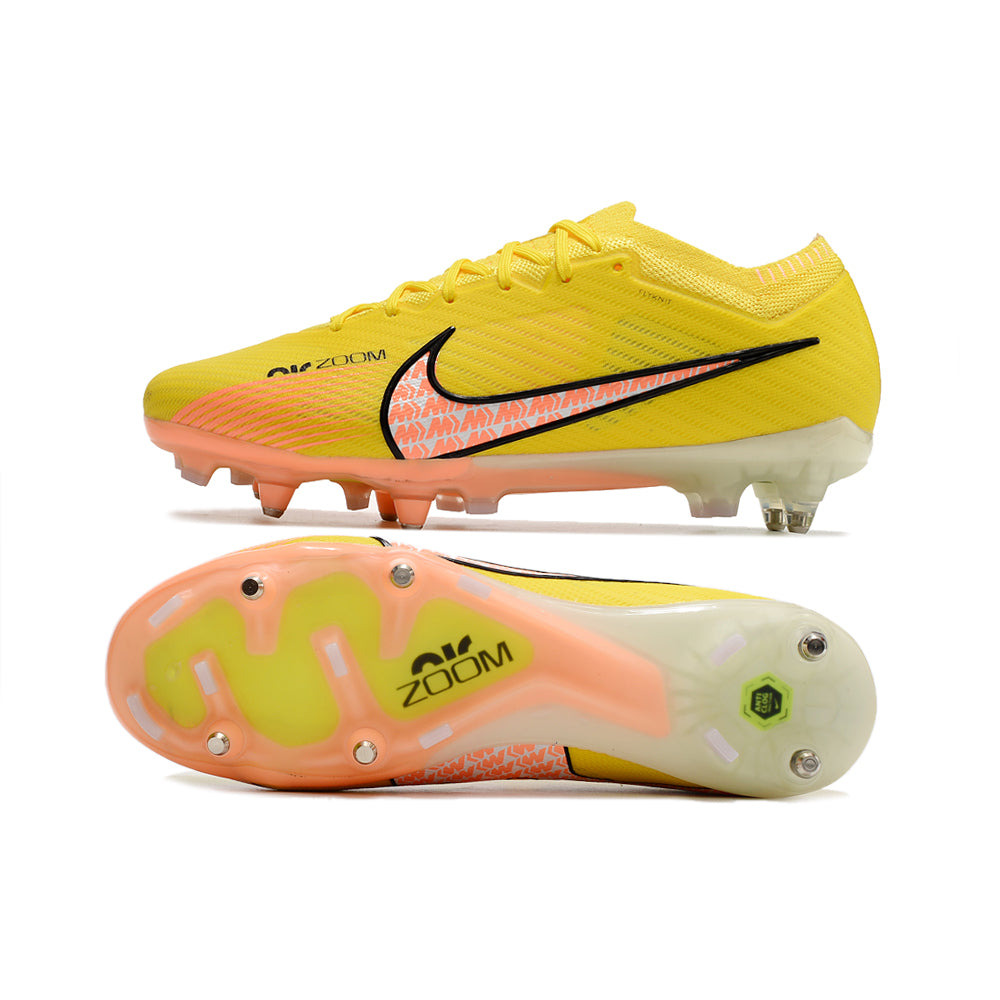 Chuteira Campo Nike Air Zoom Mercurial Vapor 15 Elite Ponta de Aluminio Amarela 