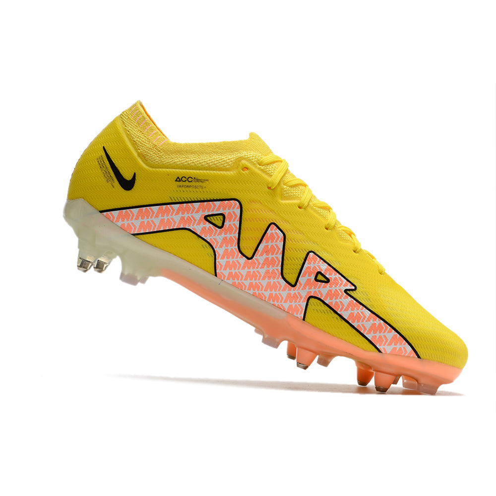 Chuteira Campo Nike Air Zoom Mercurial Vapor 15 Elite Ponta de Aluminio Amarela 