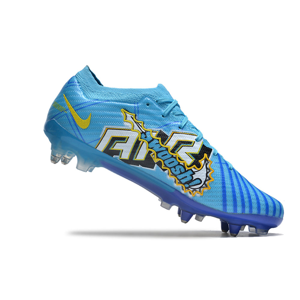 Chuteira Campo Nike Air Zoom Mercurial Vapor 15 Elite Ponta de Aluminio Azul 