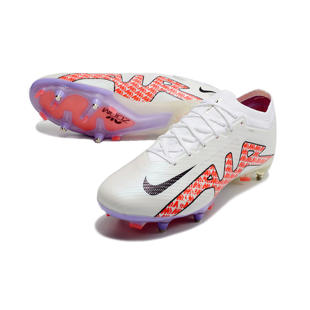 Chuteira Campo Nike Air Zoom Mercurial Vapor 15 Elite Ponta de Aluminio Branca 