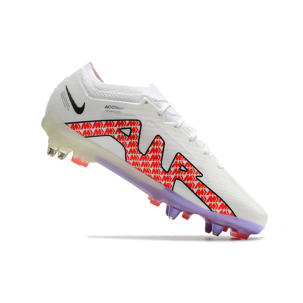 Chuteira Campo Nike Air Zoom Mercurial Vapor 15 Elite Ponta de Aluminio Branca 