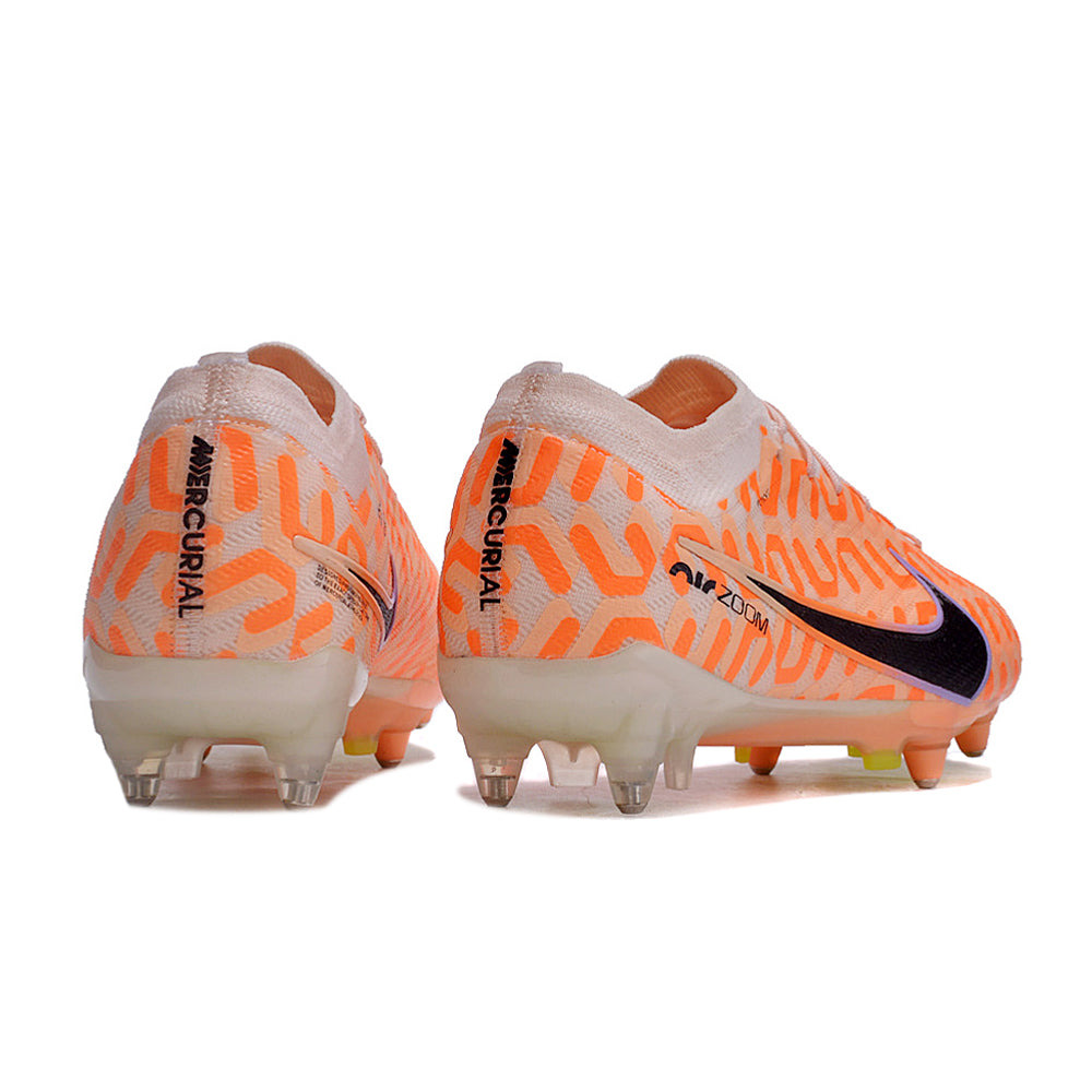 Chuteira Campo Nike Air Zoom Mercurial Vapor 15 Elite Ponta de Aluminio Laranja 
