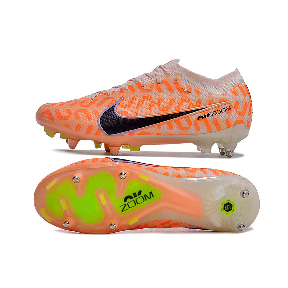 Chuteira Campo Nike Air Zoom Mercurial Vapor 15 Elite Ponta de Aluminio Laranja 