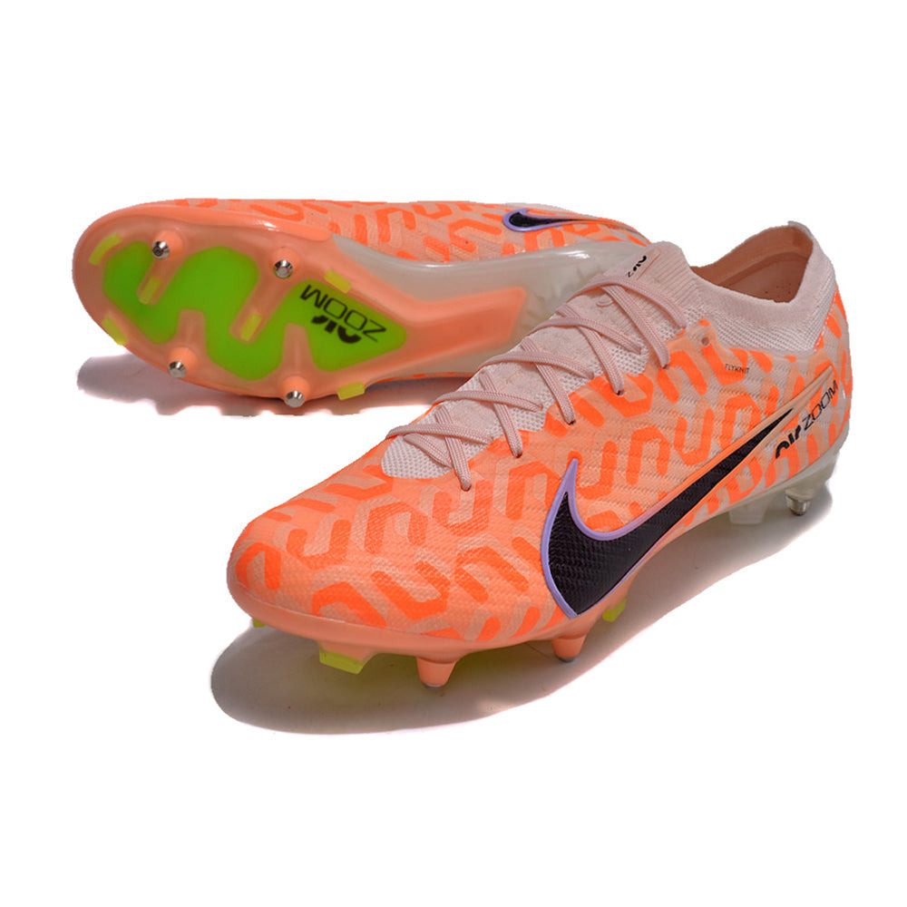 Chuteira Campo Nike Air Zoom Mercurial Vapor 15 Elite Ponta de Aluminio Laranja 