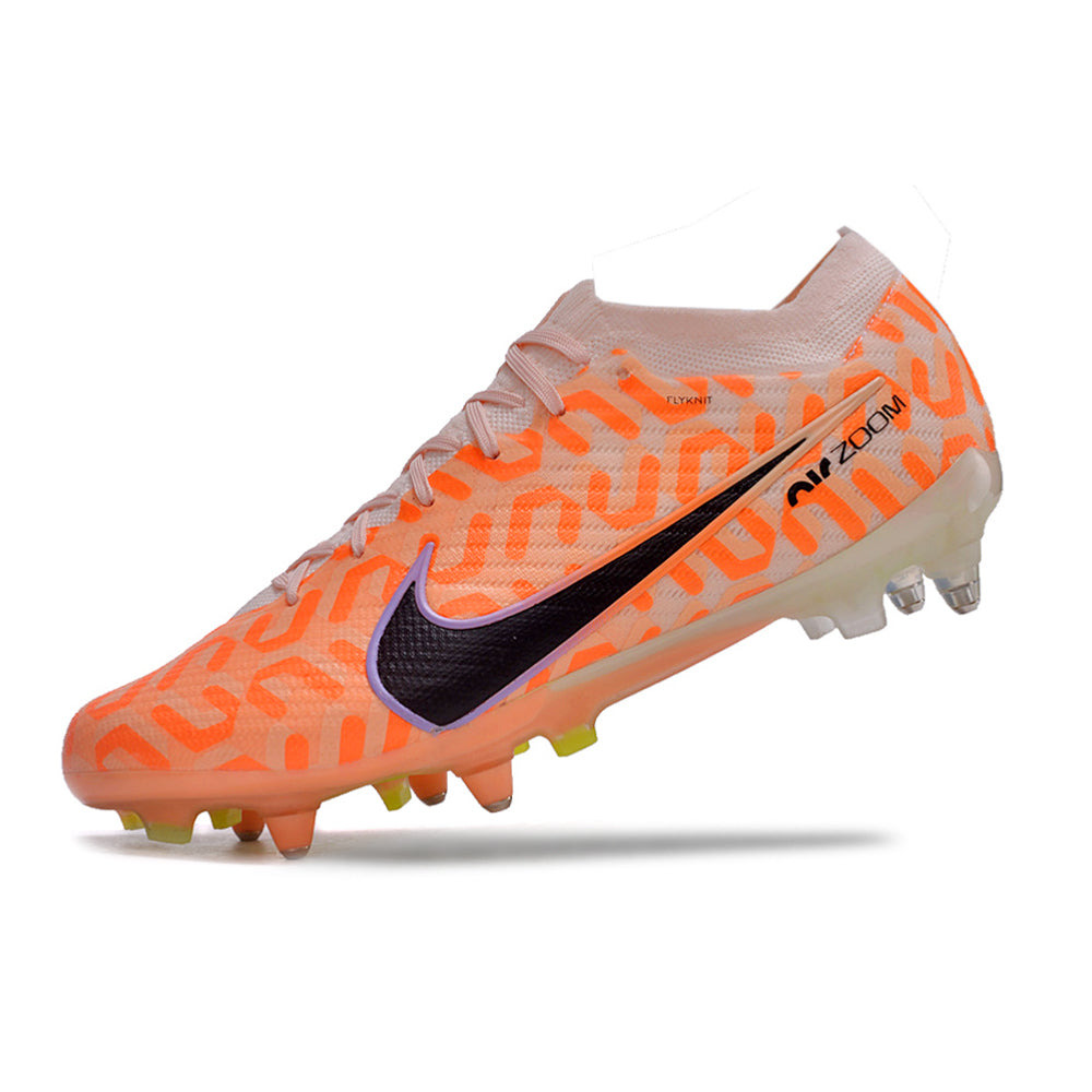Chuteira Campo Nike Air Zoom Mercurial Vapor 15 Elite Ponta de Aluminio Laranja 