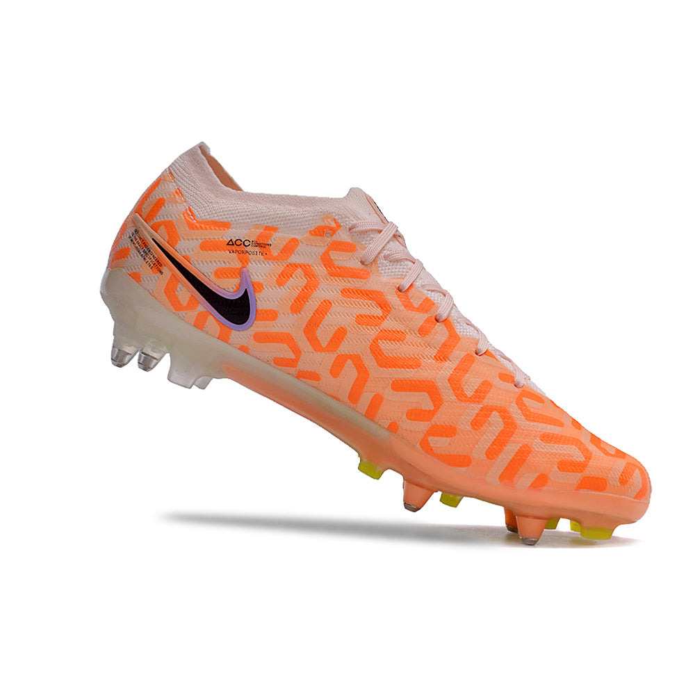 Chuteira Campo Nike Air Zoom Mercurial Vapor 15 Elite Ponta de Aluminio Laranja 