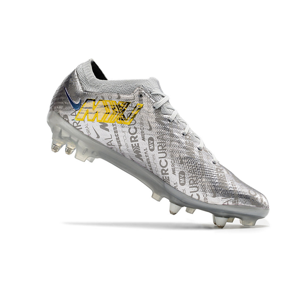 Chuteira Campo Nike Air Zoom Mercurial Vapor 15 Elite Ponta de Aluminio Prata 