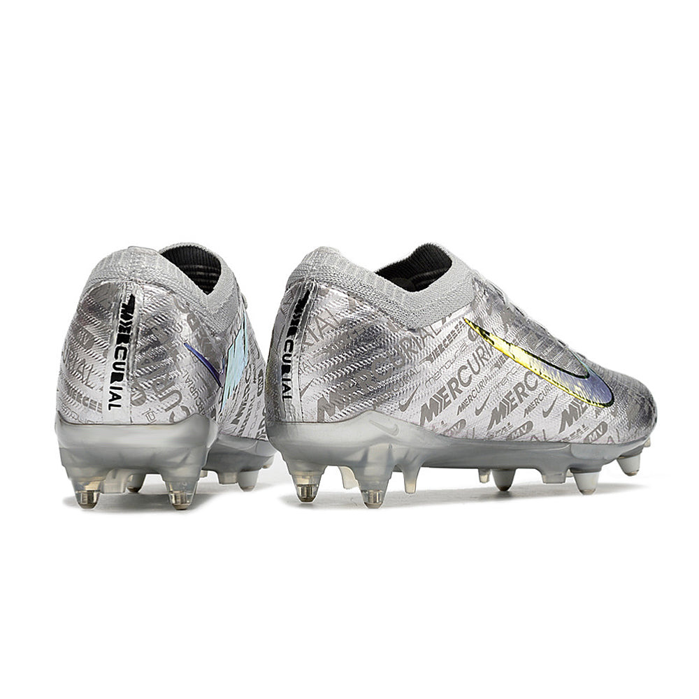 Chuteira Campo Nike Air Zoom Mercurial Vapor 15 Elite Ponta de Aluminio Prata 