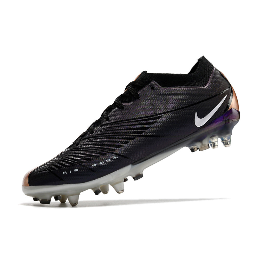 Chuteira Campo Nike Air Zoom Mercurial Vapor 15 Elite Ponta de Aluminio Preta e Cobre 