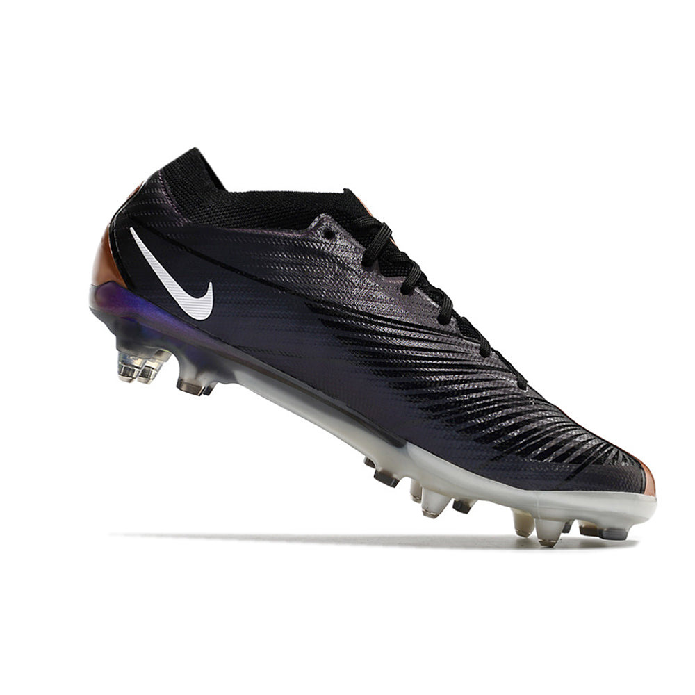 Chuteira Campo Nike Air Zoom Mercurial Vapor 15 Elite Ponta de Aluminio Preta e Cobre 