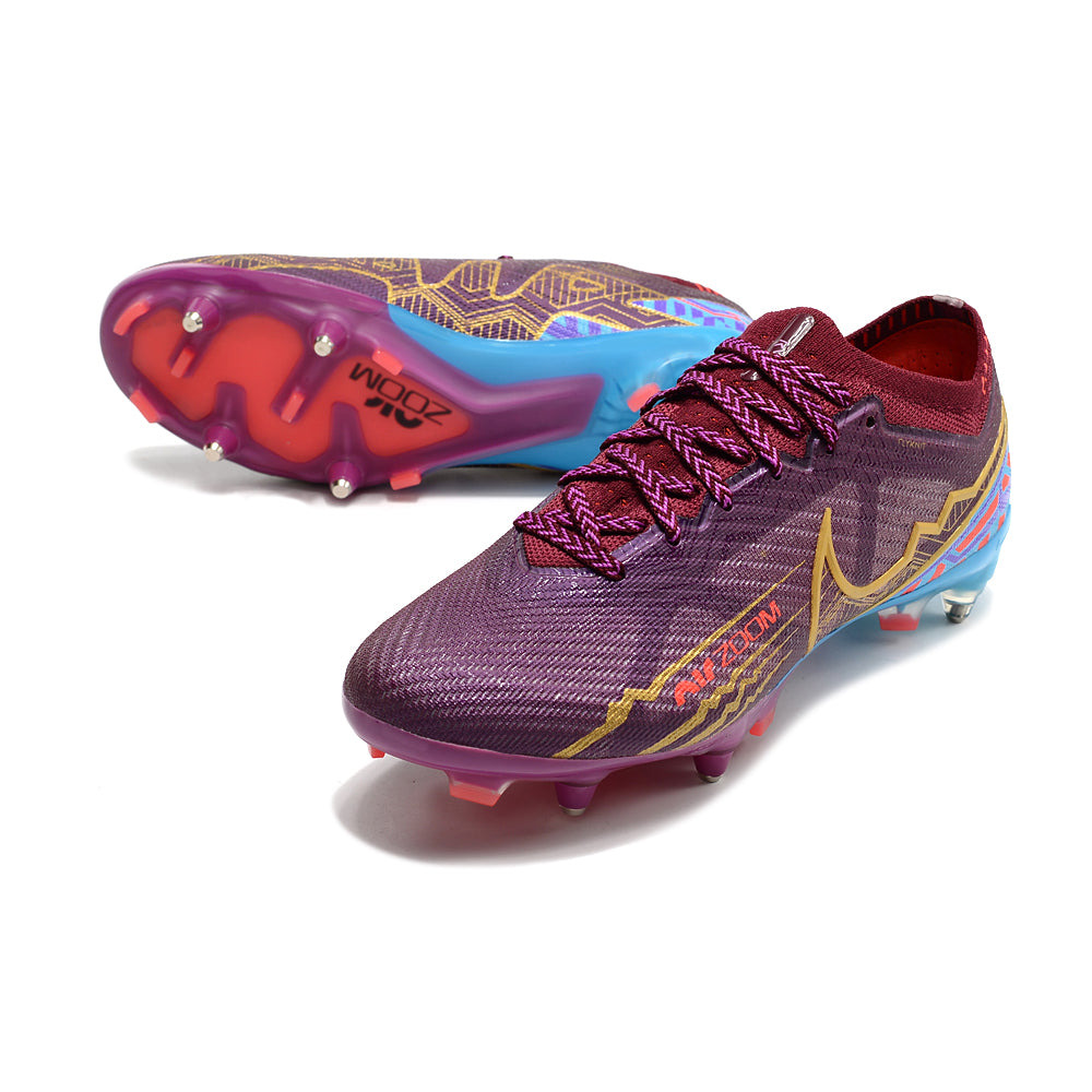 Chuteira Campo Nike Air Zoom Mercurial Vapor 15 Elite Ponta de Aluminio Roxa 