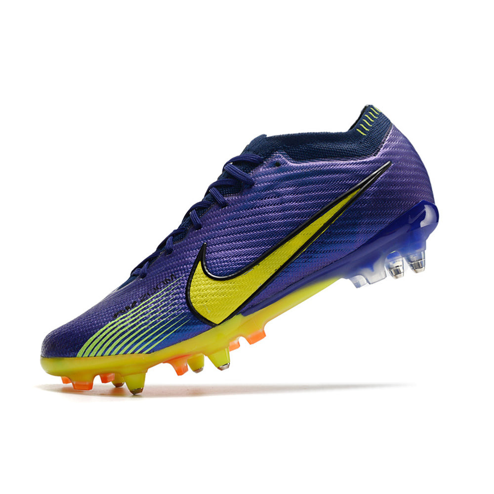 Chuteira Campo Nike Air Zoom Mercurial Vapor 15 Elite Ponta de Aluminio Roxa e Amarela