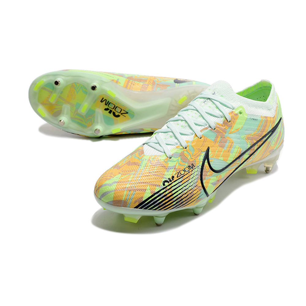 Chuteira Campo Nike Air Zoom Mercurial Vapor 15 Elite Ponta de Aluminio Verde 
