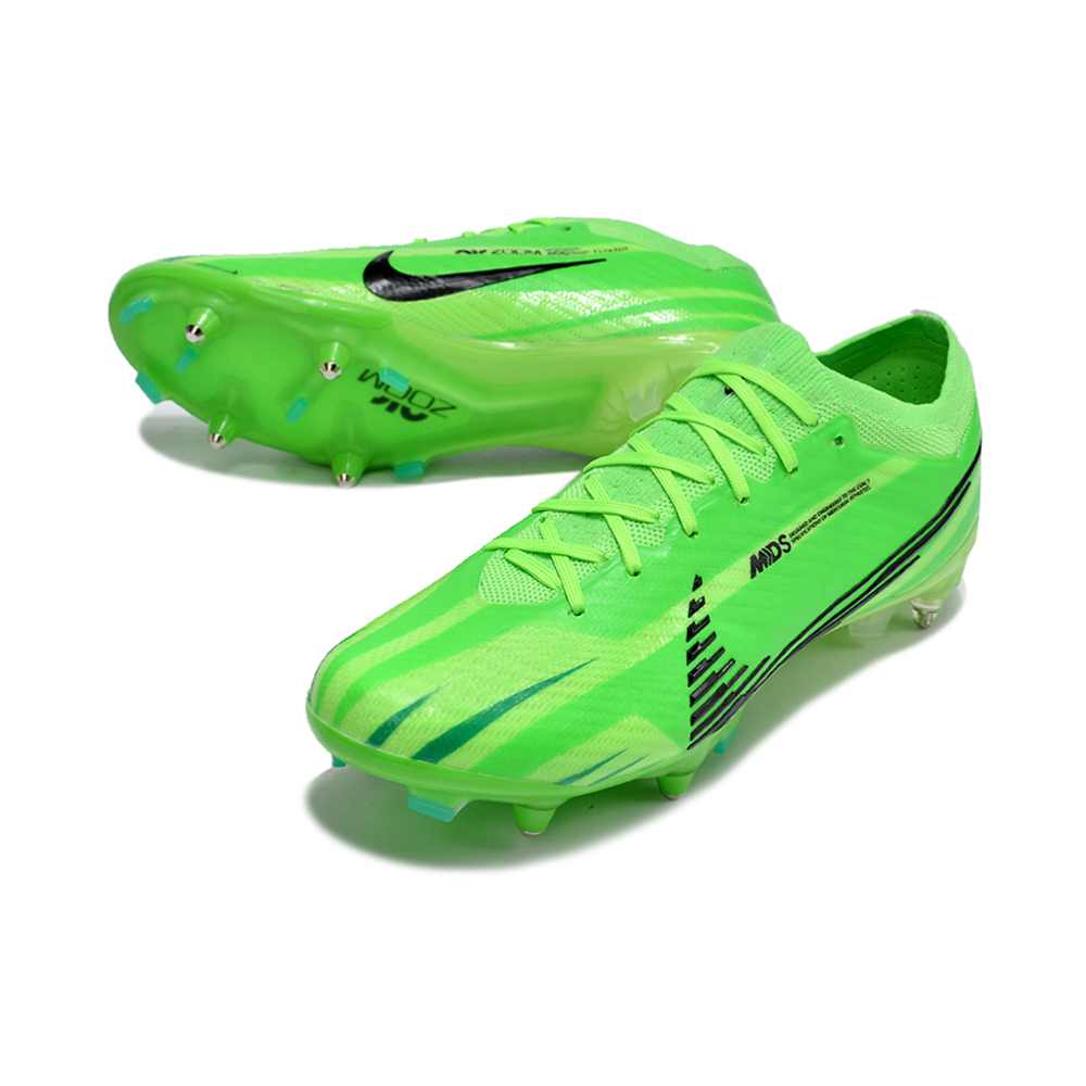 Chuteira Campo Nike Air Zoom Mercurial Vapor 15 Elite Ponta de Aluminio Verde 
