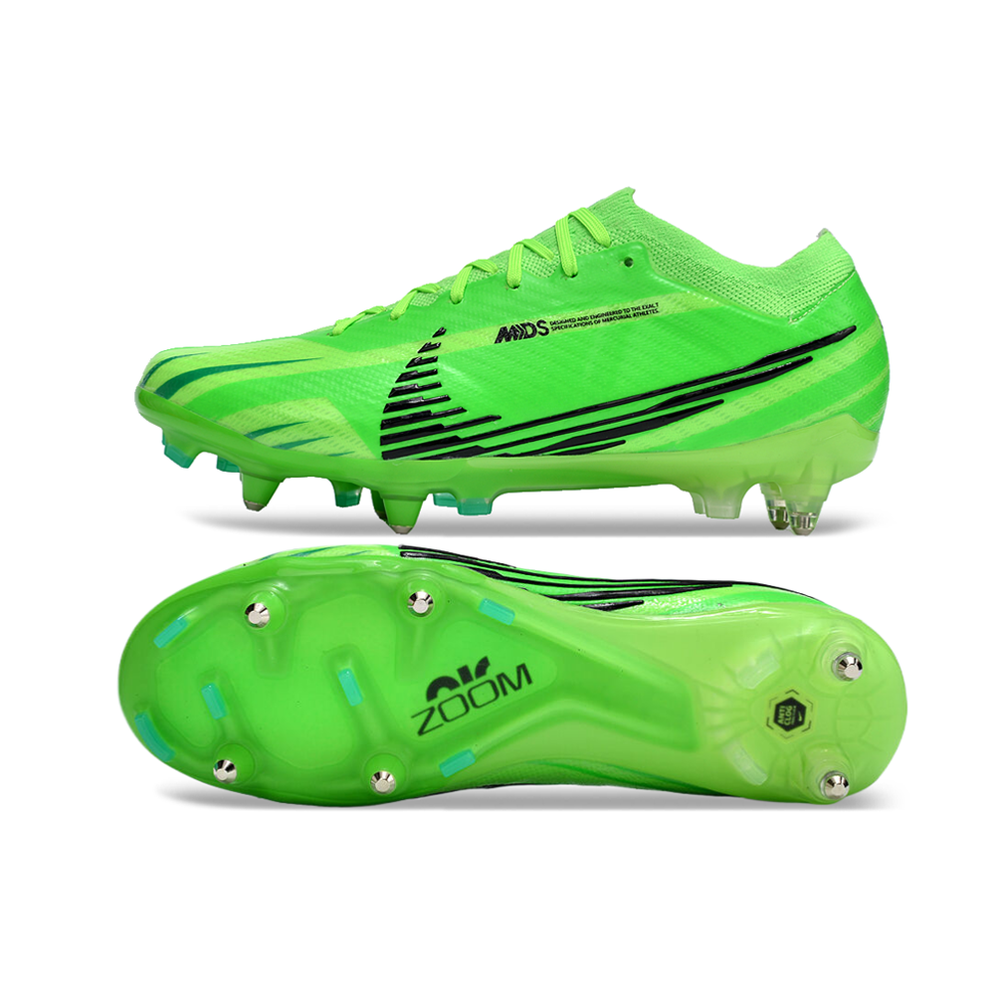 Chuteira Campo Nike Air Zoom Mercurial Vapor 15 Elite Ponta de Aluminio Verde 