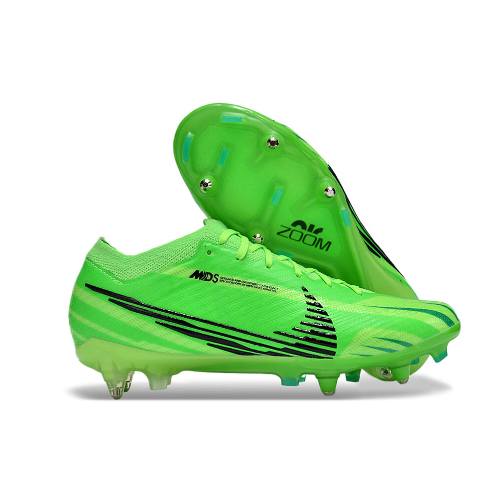 Chuteira Campo Nike Air Zoom Mercurial Vapor 15 Elite Ponta de Aluminio Verde 