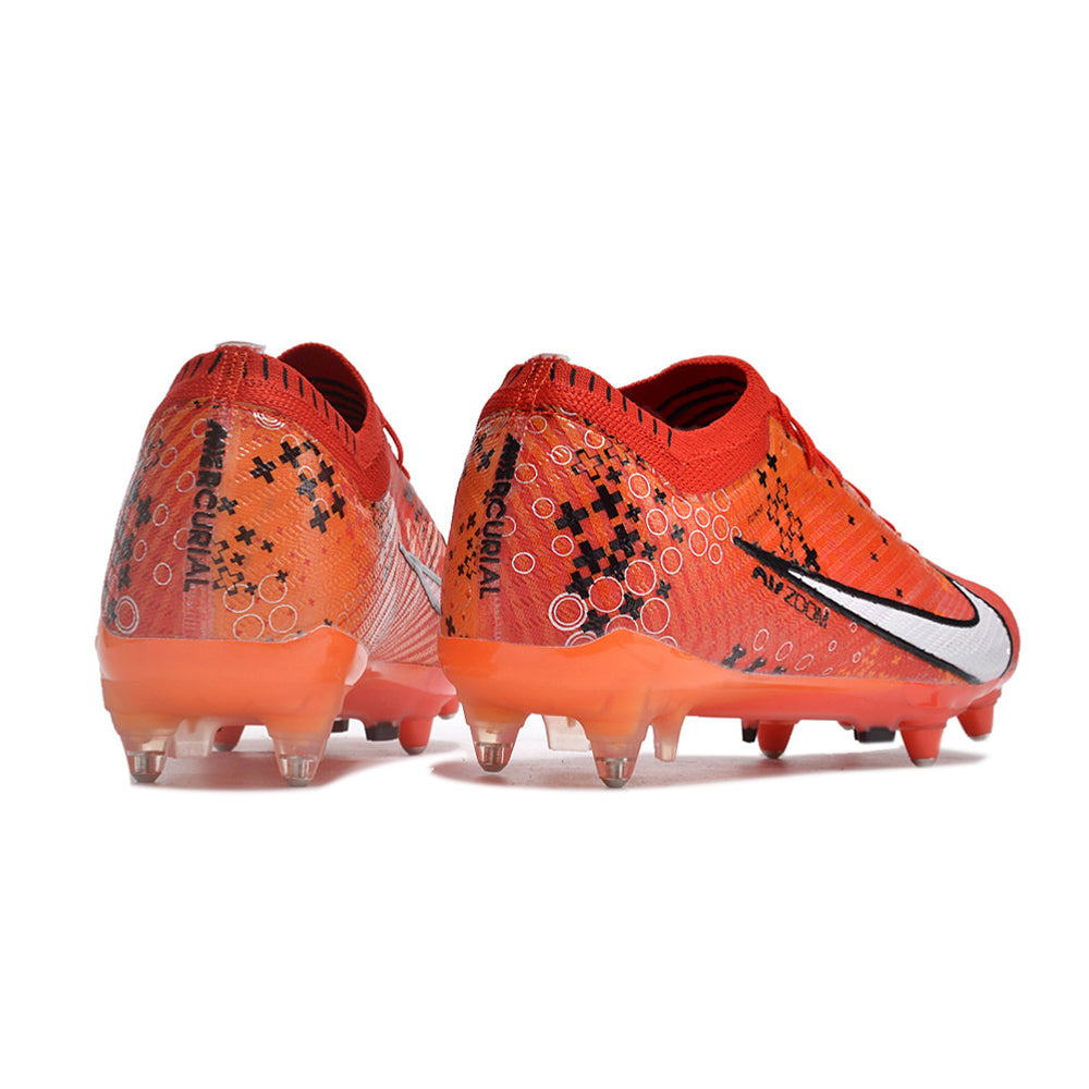 Chuteira Campo Nike Air Zoom Mercurial Vapor 15 Elite Ponta de Aluminio Vermelha 