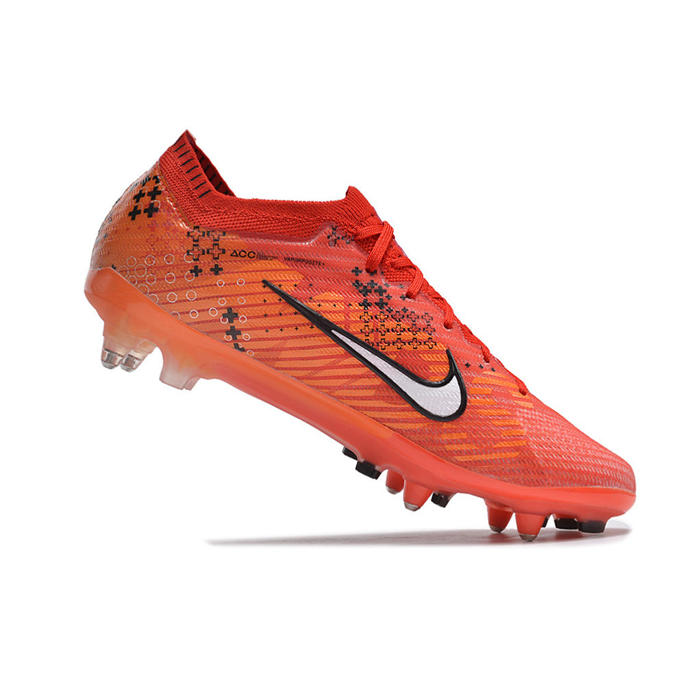 Chuteira Campo Nike Air Zoom Mercurial Vapor 15 Elite Ponta de Aluminio Vermelha 