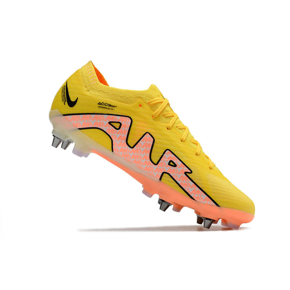 Chuteira Campo Nike Air Zoom Mercurial Vapor 15 Elite Trava Mista Amarela 