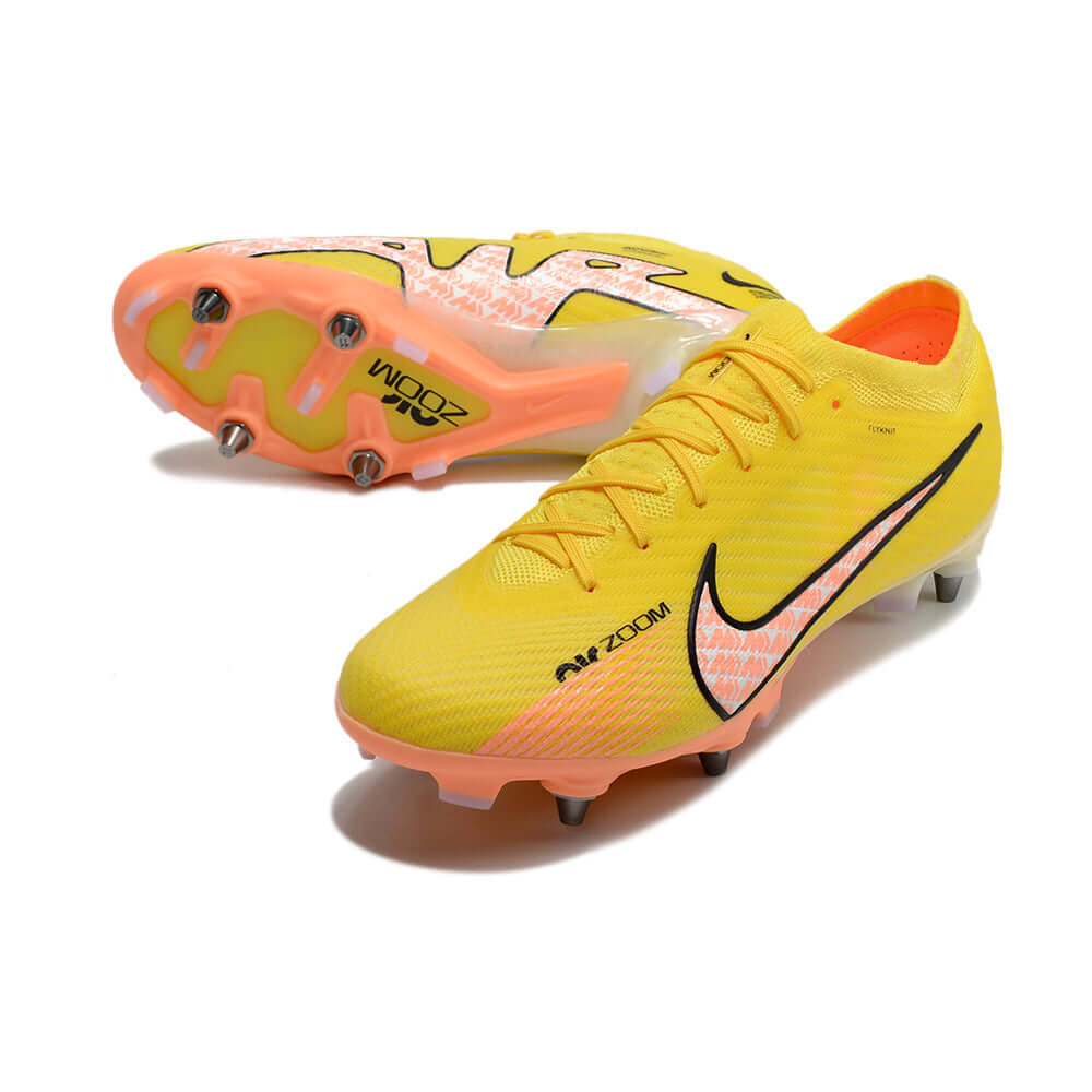 Chuteira Campo Nike Air Zoom Mercurial Vapor 15 Elite Trava Mista Amarela 