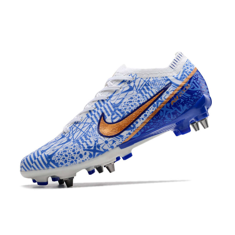Chuteira Campo Nike Air Zoom Mercurial Vapor 15 Elite Trava Mista Azul 
