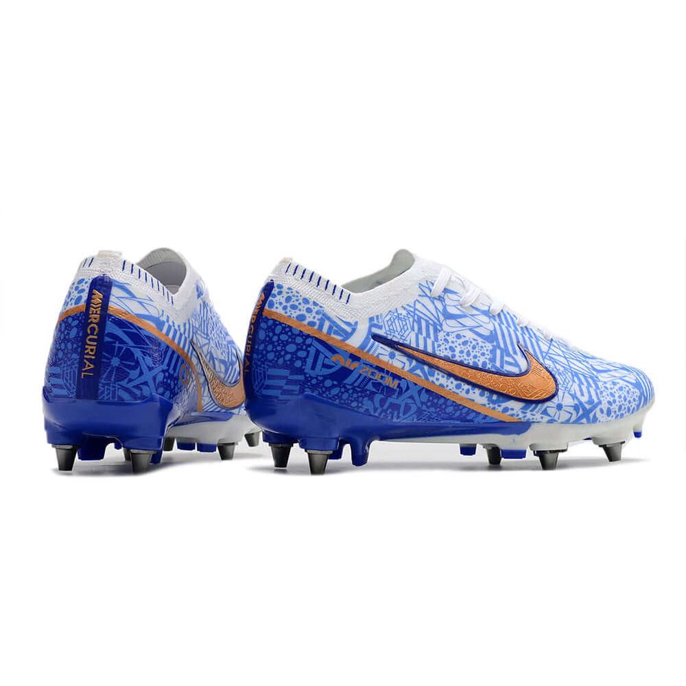 Chuteira Campo Nike Air Zoom Mercurial Vapor 15 Elite Trava Mista Azul 