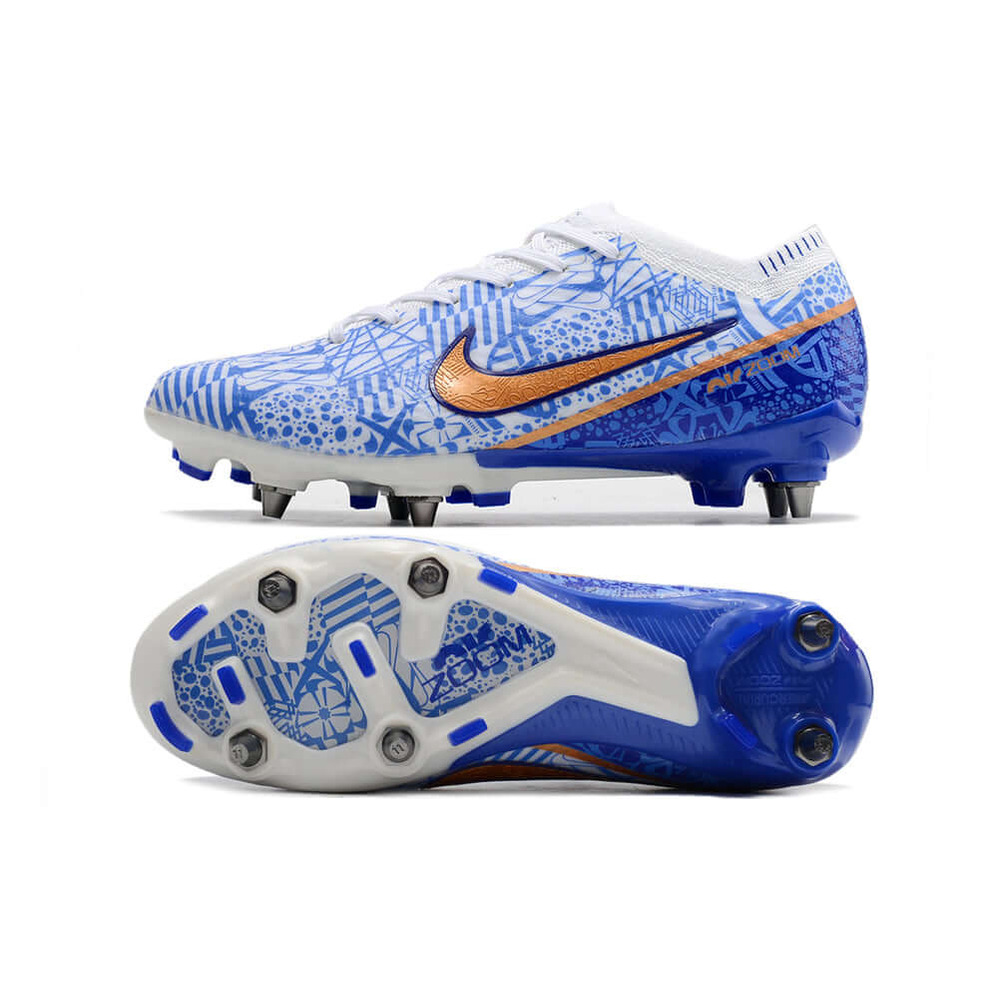 Chuteira Campo Nike Air Zoom Mercurial Vapor 15 Elite Trava Mista Azul 