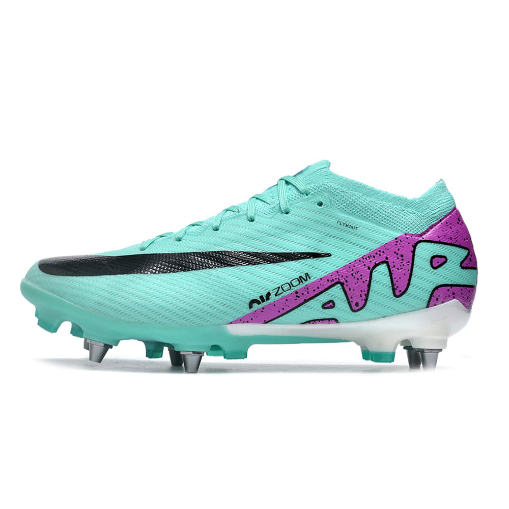 Chuteira Campo Nike Air Zoom Mercurial Vapor 15 Elite Trava Mista Azul e Roxa 