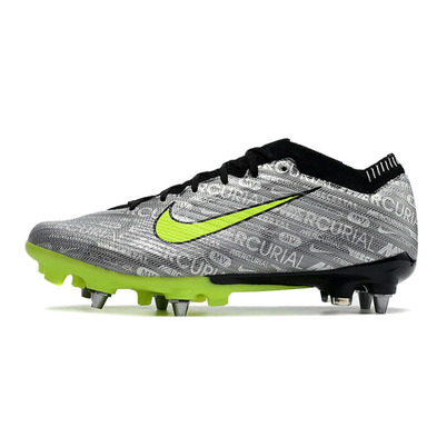 Chuteira Campo Nike Air Zoom Mercurial Vapor 15 Elite Trava Mista Prata e Verde 