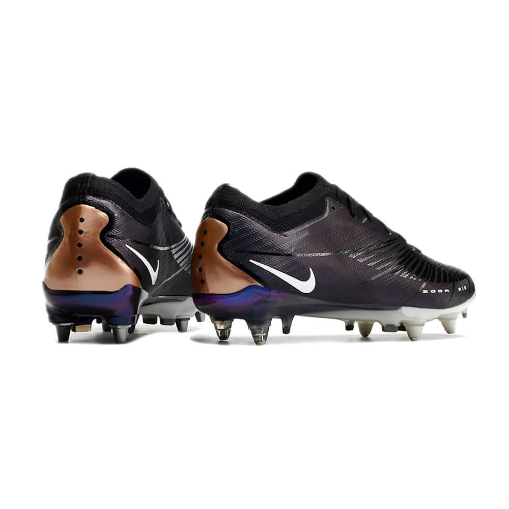Chuteira Campo Nike Air Zoom Mercurial Vapor 15 Elite Trava Mista Preta e Cobre 