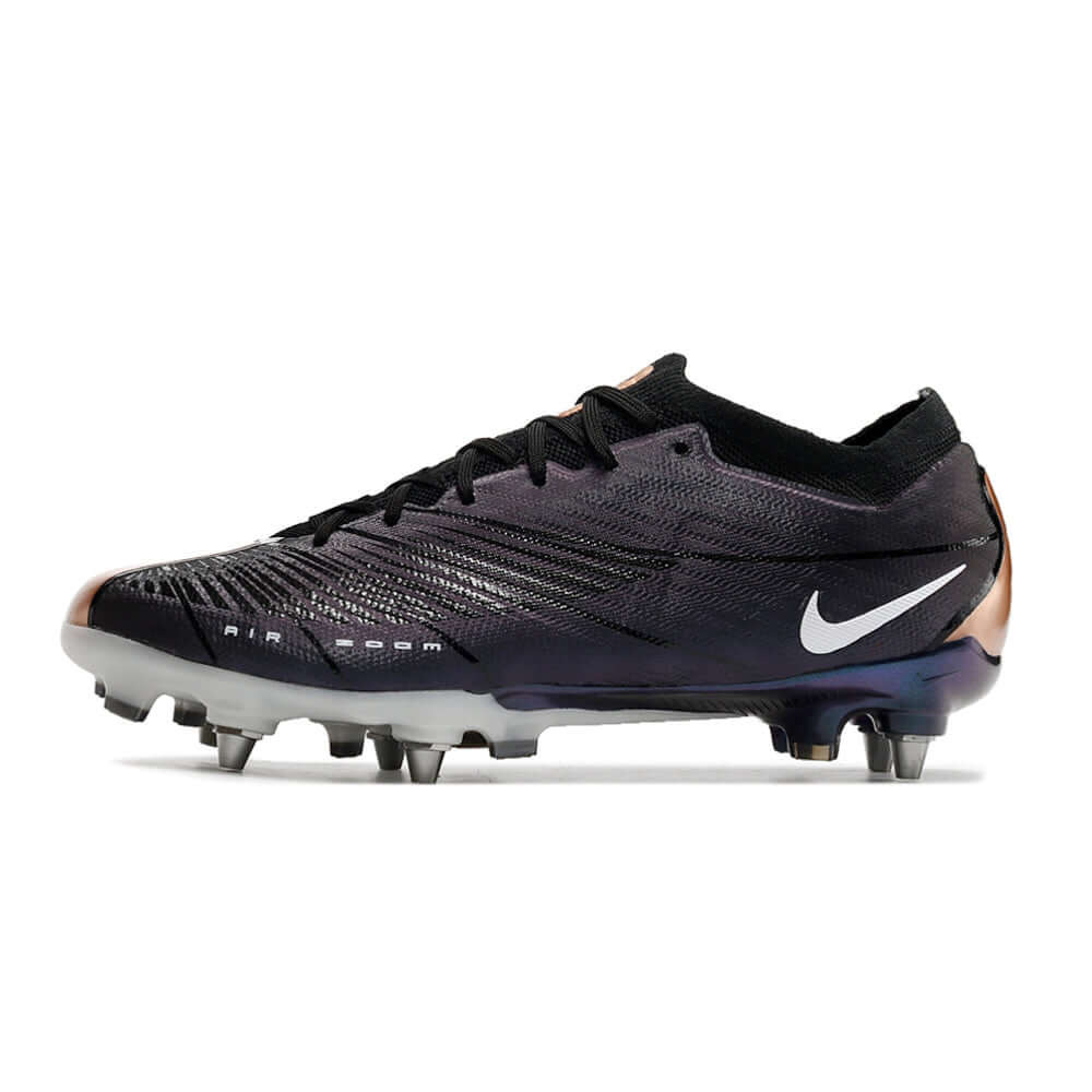 Chuteira Campo Nike Air Zoom Mercurial Vapor 15 Elite Trava Mista Preta e Cobre 