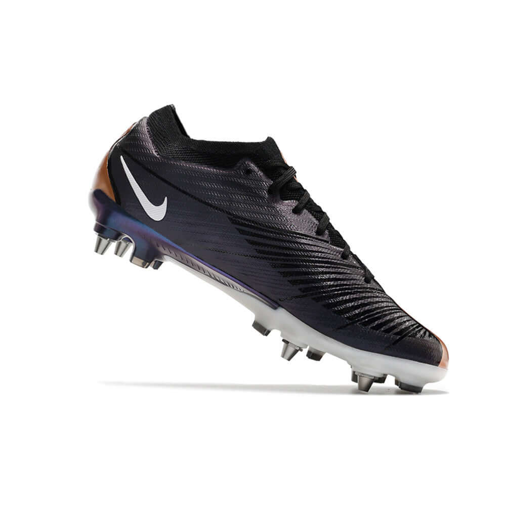 Chuteira Campo Nike Air Zoom Mercurial Vapor 15 Elite Trava Mista Preta e Cobre 