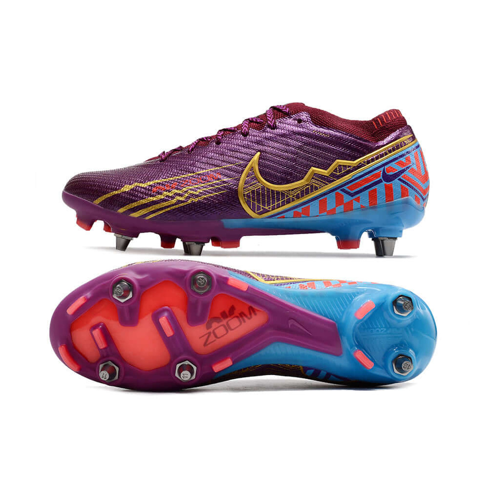 Chuteira Campo Nike Air Zoom Mercurial Vapor 15 Elite Trava Mista Roxa 