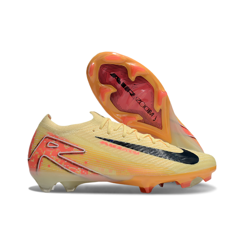 Chuteira Campo Nike Air Zoom Mercurial Vapor 16 Elite FG Amarelo e Laranja 