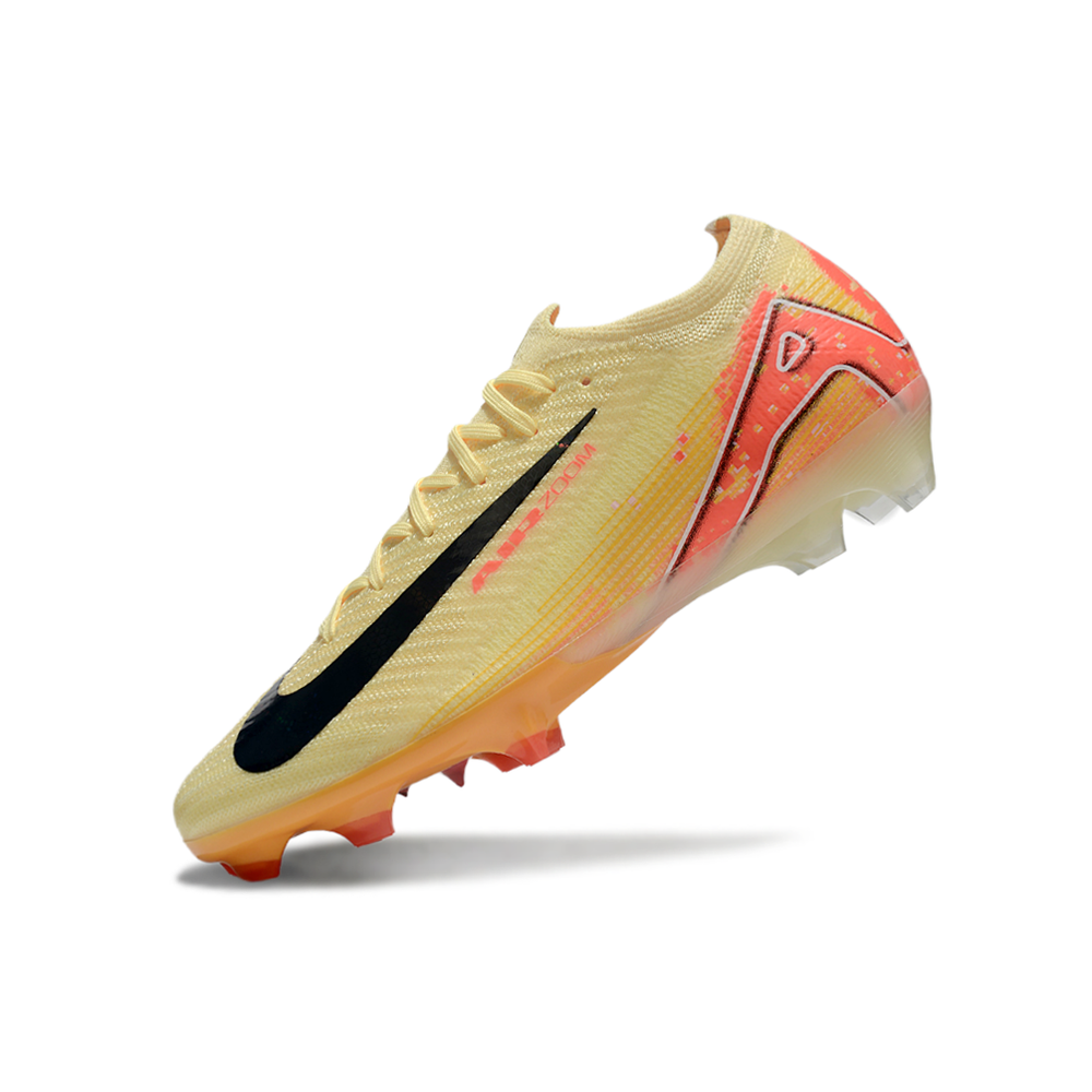 Chuteira Campo Nike Air Zoom Mercurial Vapor 16 Elite FG Amarelo e Laranja 