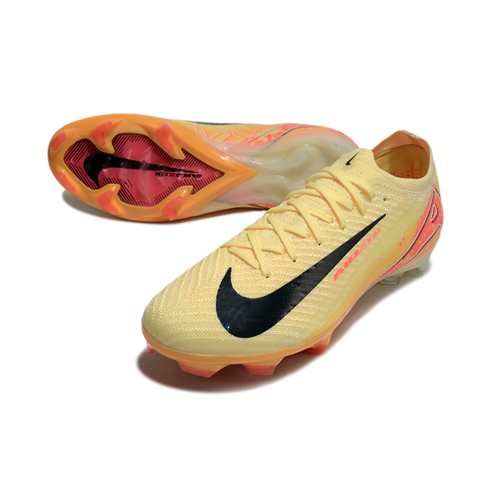 Chuteira Campo Nike Air Zoom Mercurial Vapor 16 Elite FG Amarelo e Laranja 