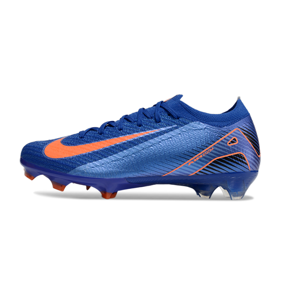 Chuteira Campo Nike Air Zoom Mercurial Vapor 16 Elite FG Azul e Laranja