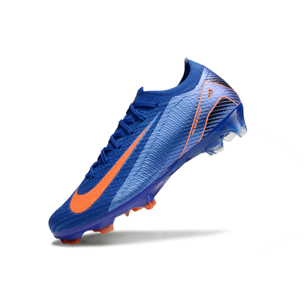 Chuteira Campo Nike Air Zoom Mercurial Vapor 16 Elite FG Azul e Laranja