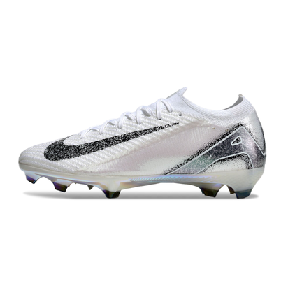 Chuteira Campo Nike Air Zoom Mercurial Vapor 16 Elite FG Branca e Preta