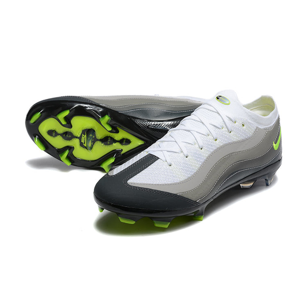 Chuteira Campo Nike Air Zoom Mercurial Vapor 16 Elite FG Branca, Cinza e Verde
