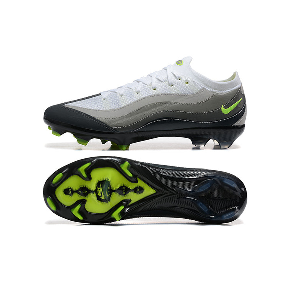 Chuteira Campo Nike Air Zoom Mercurial Vapor 16 Elite FG Branca, Cinza e Verde