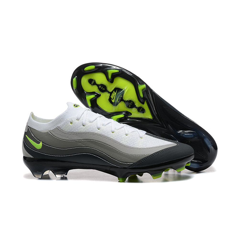 Chuteira Campo Nike Air Zoom Mercurial Vapor 16 Elite FG Branca, Cinza e Verde