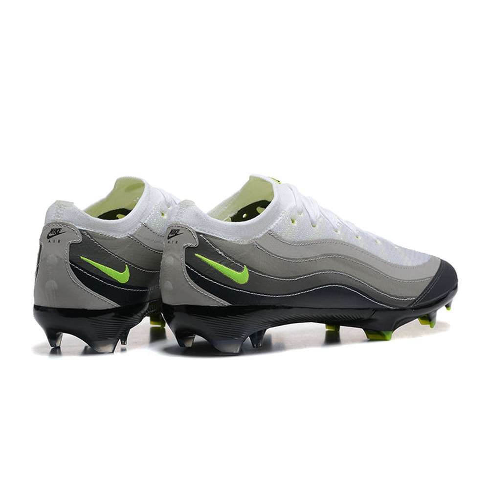 Chuteira Campo Nike Air Zoom Mercurial Vapor 16 Elite FG Branca, Cinza e Verde